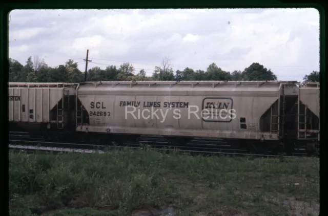 Original Slide SCL #242693 Covered Hopper Seaboard Coast Line Atlanta GA 1983