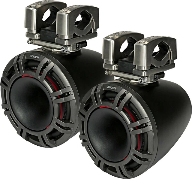 KICKER KMFC 9-Inch Tower System Speakers Black