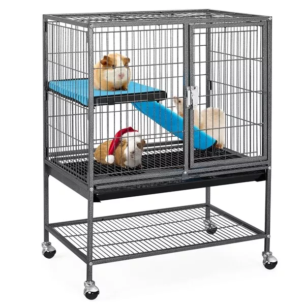 Yaheetech Jaula Hámster con Ruedas 61x43x86cm Hurones Chinchillas Conejo Gatitos