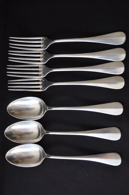 Lot De 5 Fourchettes Et 5 Cuillères Métal Argenté - Occasion - Plaqué Argent