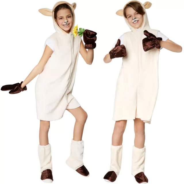 Costume bambino pecora animale carnevale carnevale Halloween ragazzi ragazze ragazzo