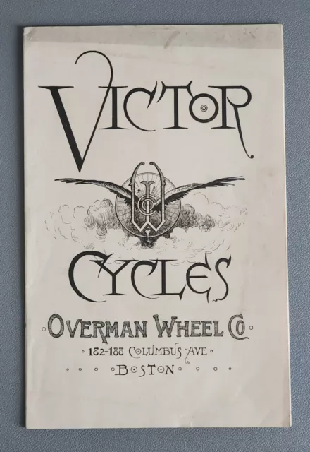 1888 Victor Bicycles High Wheel Safety Tricycle Catalog Booklet Overman  Boston