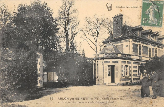 Cpa 94 Ablon Sur Seine Grille D'honneur Et Pavillon Des Communes Du Chateau