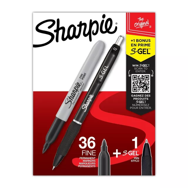 Sharpie Fine Point Permanent Marker Black 36/Pack 1884739