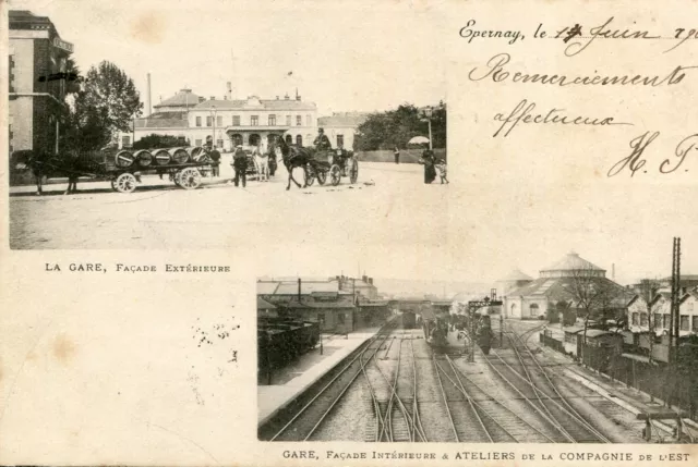 EPERNAY La Gare Outdoor & Indoor Facade Workshops Cie de l'Est Trains