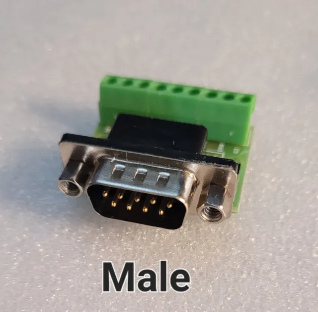 D-sub DB9 Breakout Board Connector 9 Pin 2 Row Male / Female RS232 Serial Port 2