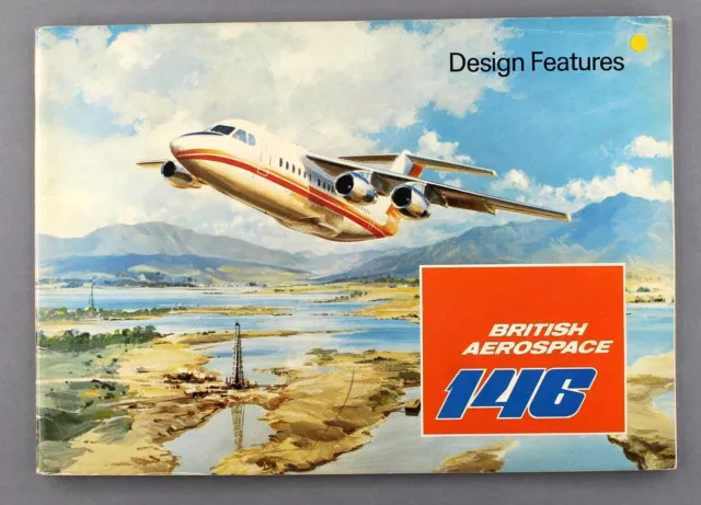 Britische Aerospace Bae 146 Designmerkmale 1978 Hersteller Broschüre Sitzkarten