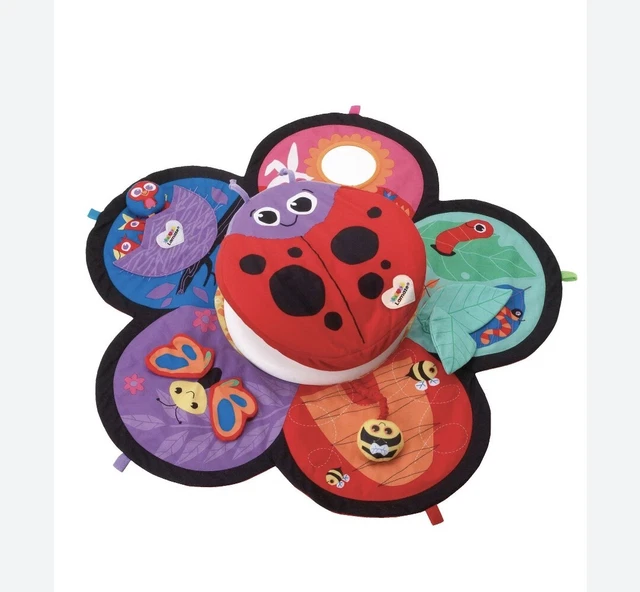Tomy Lamaze Baby Toy Tummy Play Spin & Explore Garden Theme Gym Red