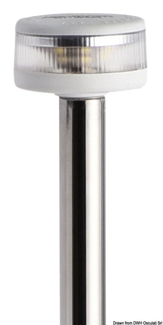 Barre Lumineuse 360° À LED Evolved Blanc Abbattibil Marque Osculati 11.039.50
