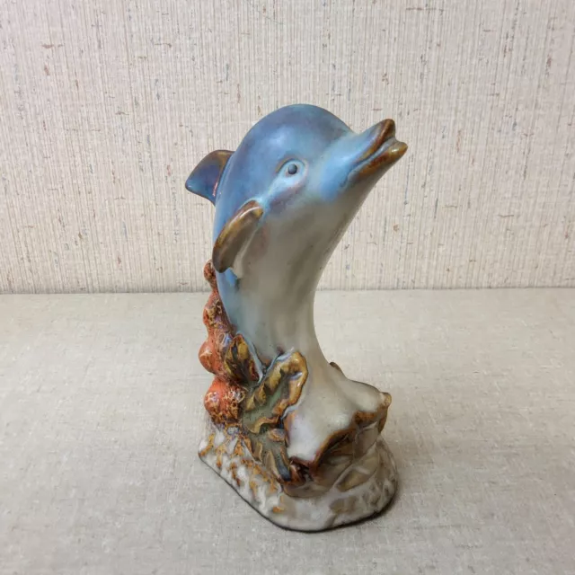 Vintage Ceramic Leaping Dolphin Figurine