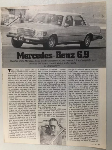 MBArt24 Article 1977 Mercedes Benz 6.9 July 1977 4 page