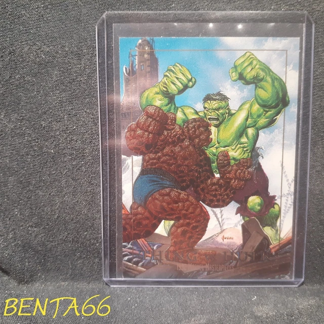 1992 Marvel Masterpieces 🔥 Thing vs Hulk Battle Spectra Etch Foil #1-D