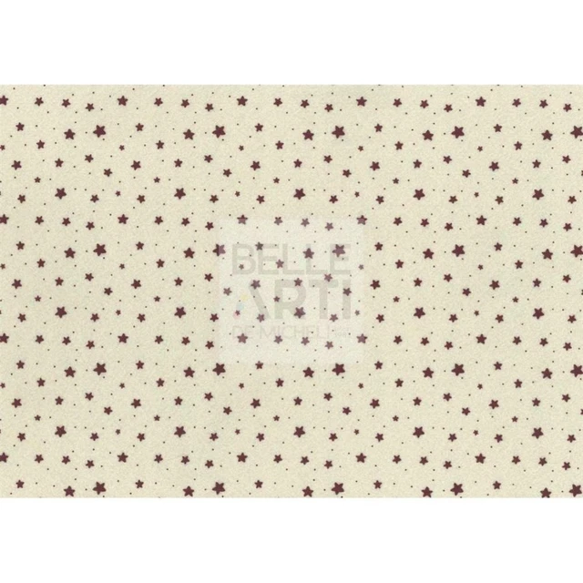 Panno Lenci 1 Mm 30X40 Cm Panna/Rosso Stelline