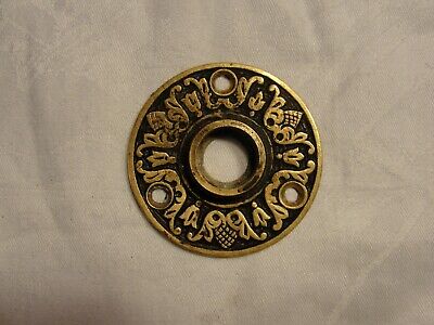 Antique Brass Eastlake Victorian Doorknob Plate Rosette  (E)