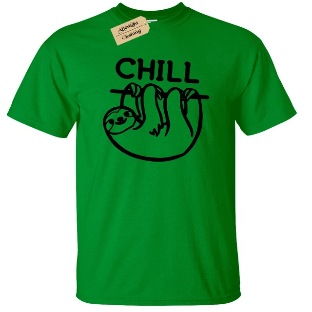 Kids Boys Girls CHILL Sloth T-Shirt funny childrens