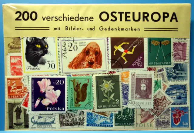 200 versch. aus Osteuropa  Briefmarken Sammlung Lot Stamps - Konvolut – papierfr