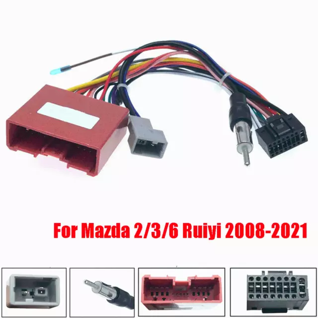 Adaptateur de câble d'alimentation stéréo voiture pour Mazda 236 20082021 16