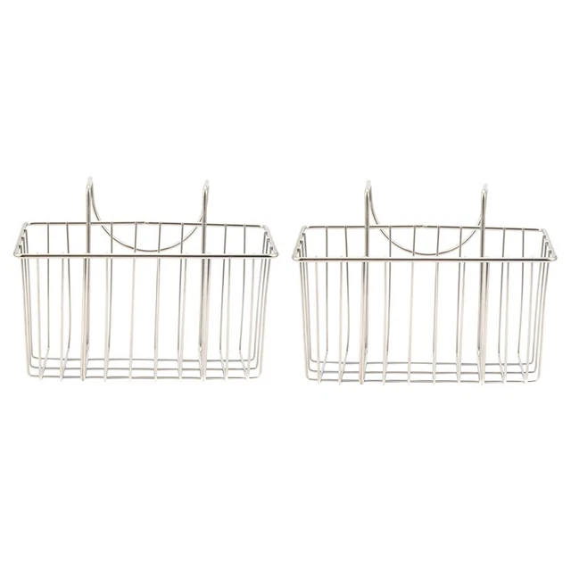 Consumest Porte-éponge pour évier de cuisine, panier d'évier mobile pour plan de travail, porte-éponge d'évier en acier inoxydable 304 avec plateau d 'égouttement amovible pour accessoires de cuisine Consumest Porte-éponge pour évier de cuisine, panier d'évier mobile pour plan de travail, porte-éponge d'évier en acier inoxydable 304 avec plateau d 'égouttement amovible pour accessoires de cuisine