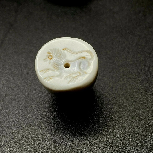 Old Antique Ancient Sasanian carnelian agate stamp Intaglio seal Beads