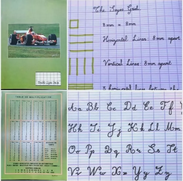 Exercise Notebook French Style Ruled Write Notebook Learn Improve Handwriting