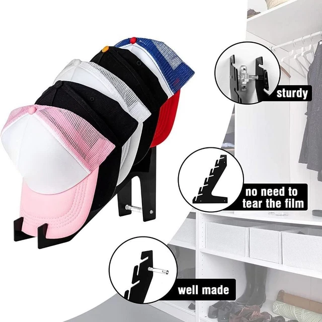 Rack di archiviazione cappello rack per armadio tappi da baseball cappello acrilico appendi cappelli supporto