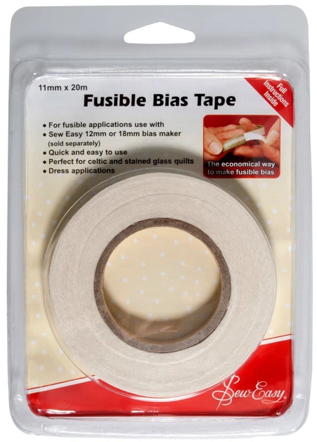 Cinta de sesgo fusible: 11 mm x 20 m - por costura fácil - ER520.11 - CORREO GRATUITO