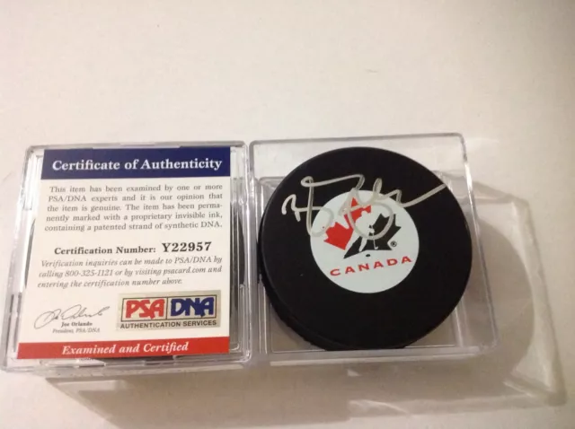 Brendan Shanahan Signed Team Canada Hockey Puck PSA DNA COA Autographed c