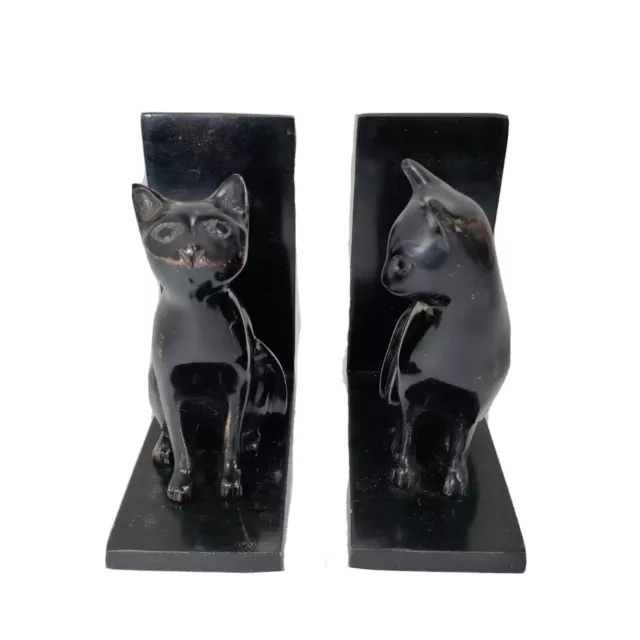 Black Cat Bookends Metal India