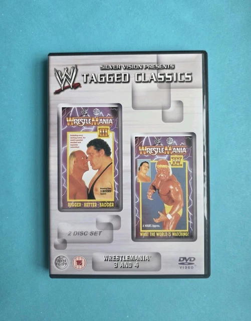 WWE TAGGED CLASSICS WrestleMania 3 & 4 (DVD 2-Discs) Pro Wrestling