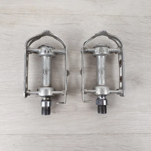 Grandes pédales Weco en acier 14x1.25 vélo vintage 1950s Germany
