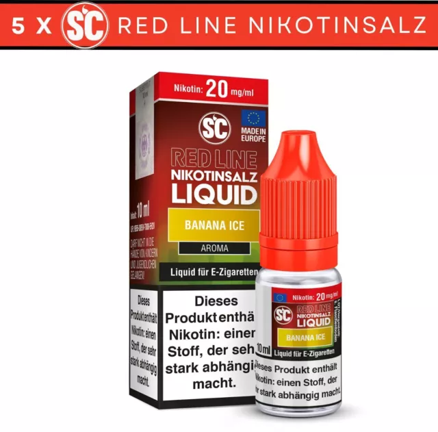 5x 10ml Frucht Liquid ✨ SC RED LINE Nikotinsalz ✨ Probierbox E-Liquid Vape 2