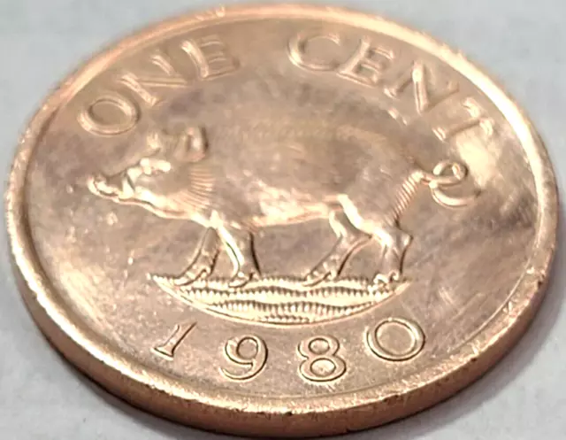 1980 Bermuda 1 Cent Coin KM# 15 US SELLER COMBINE SHIPPING