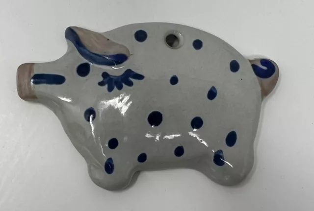 M.A. Hadley Vintage Ceramic Pottery Pig Ornament Wall Hanging