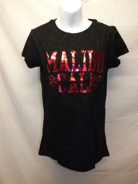 NEW Malibu California Womens Size L Large Black Shirt
