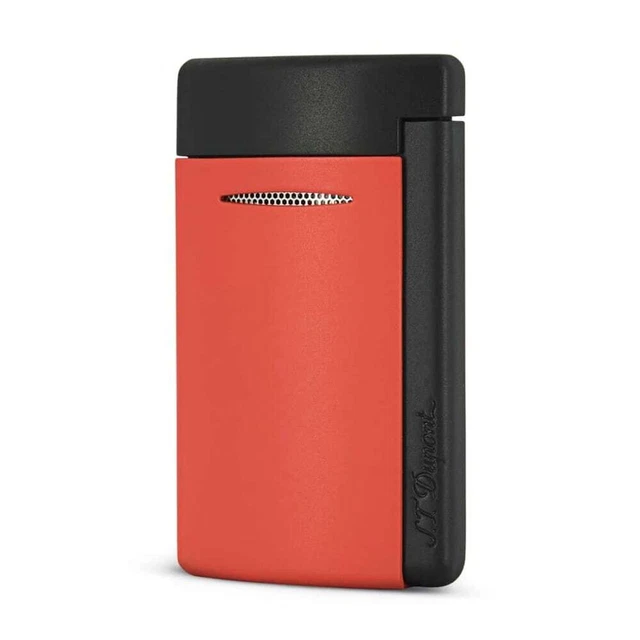 briquet new minijet dupont noir et rouge mat