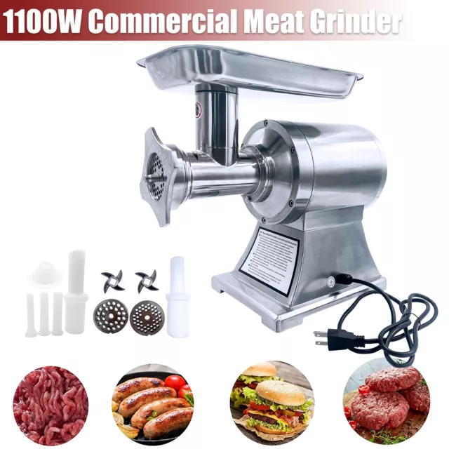 VEVOR 550lbs/h Electric Meat Grinder 1.5HP Commercial Sausage Stuffer Filler