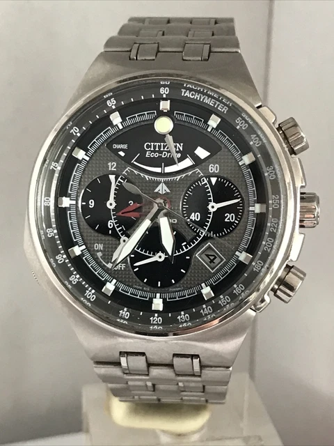 CITIZEN HERREN ECO DRIVE Chrono Titan Kaliber 2100 Armband Uhr AV0021 CITIZEN HERREN ECO DRIVE Chrono Titan Kaliber 2100 Armband Uhr AV0021
