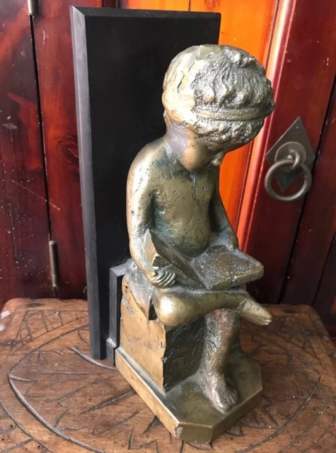 ancienne statue la paysanne belle patine bronze antique french