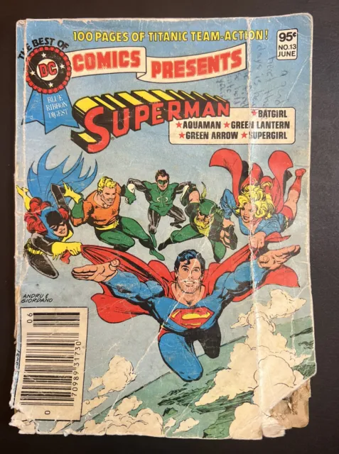 1981 The Best Of DC - SUPERMAN in TEAM UP ACTION - Blue Ribbon Digest Vol 3 #13