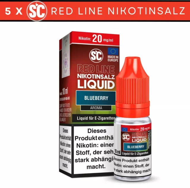 5x 10ml Frucht Liquid ✨ SC RED LINE Nikotinsalz ✨ Probierbox E-Liquid Vape 3