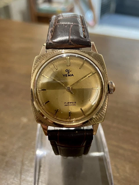 Montre Yema Mécanique Plaquée Or Pour Homme - Fonctionnelle - Pièce Vintage