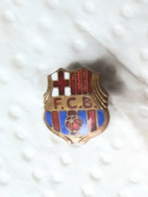 60er Jahre 1x FCB Fußball Barcelona Knopfloch Pin Anstecknadel