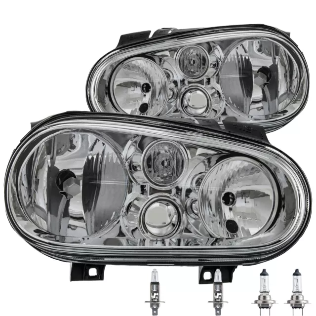 Faros Halógenos Set para VW Golf IV 1J 08/ 97-06/05 H7/H1 con Intermitente