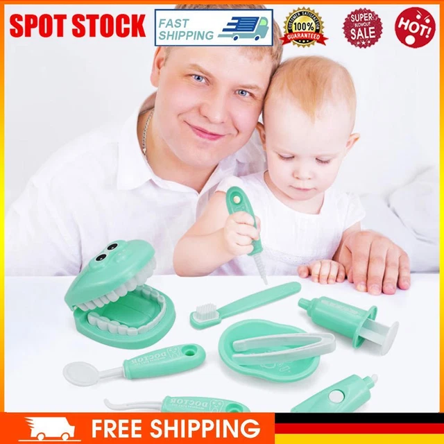 Tikhell 9-teiliges Zahnputzspiel f? Kinder, p?agogisches Dental-Szenenspielzeug,