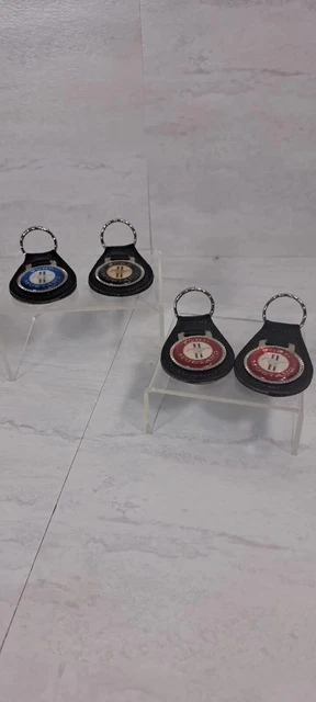 Ford Mustang Auto Leather Keychain Key Chain Ring Choose Your Color.