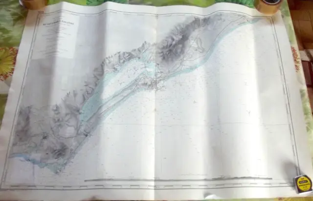 1956 Cap d'Agde Sète Palavas Navy Hydrographic & Oceanographic Map