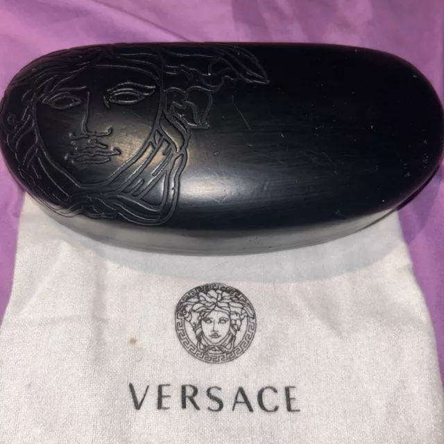 Vintage Italian made in Italy Versace Glasses case minor signs of use flip top