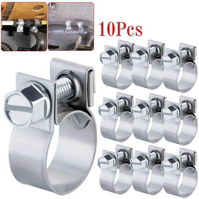 Mini Hose Clamps 10pcs For Household Appliances Hose Clips Nuts & Bolts