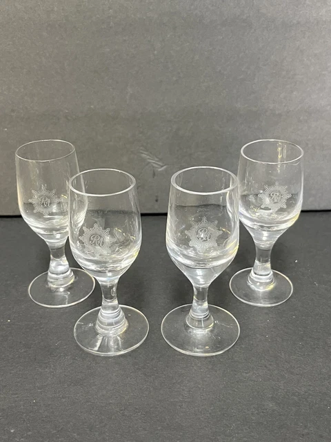 4 Rare Vtg TWA Trans World Airline Royal Ambassador Crystal Cordial Glasses 2