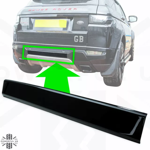CENTRE REAR BUMPER strip insert cover panel for Range Rover Evoque dynamic  Black £39.00 - PicClick UK